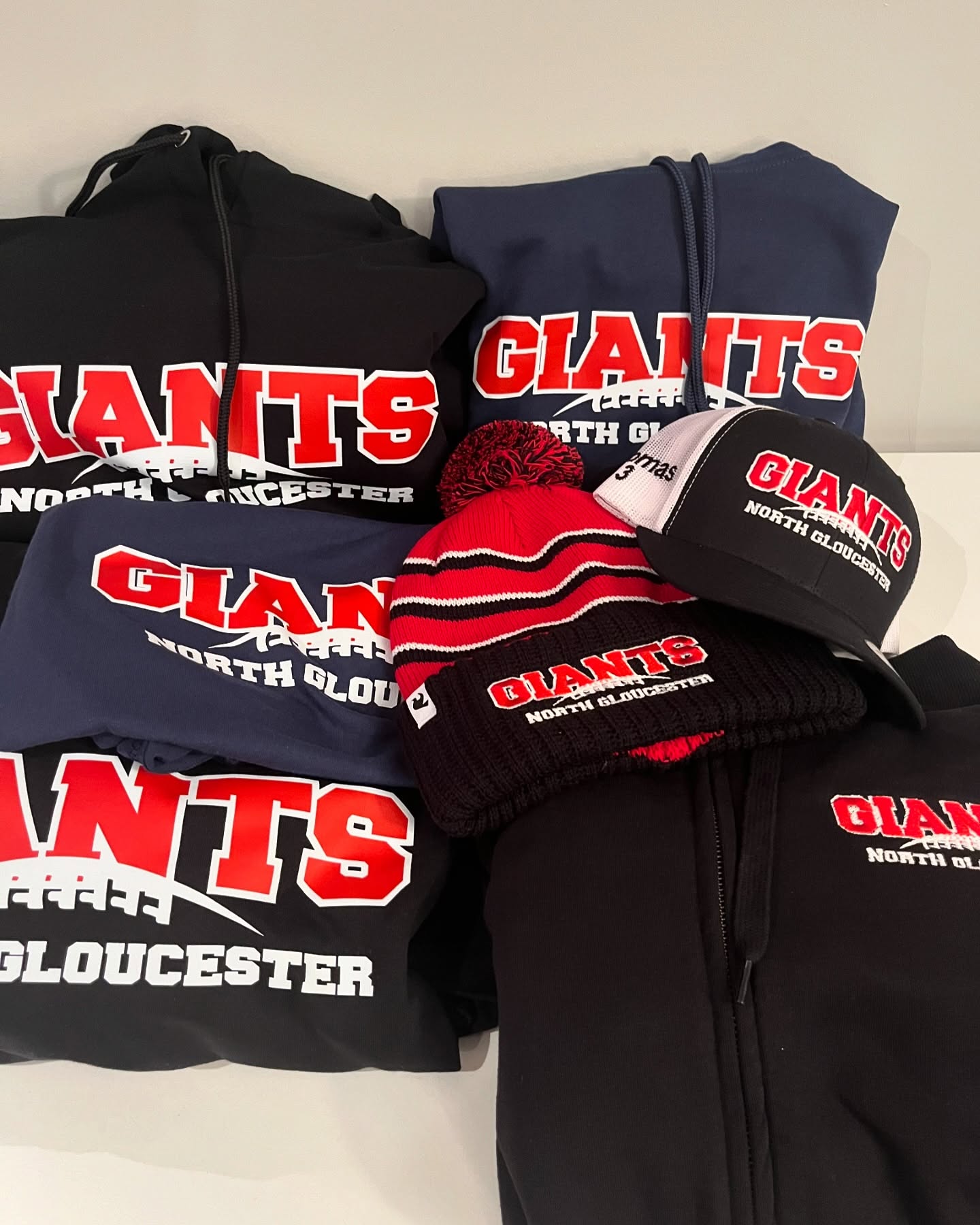 Full team bundle folded and ready for handout.